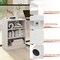 Modern White 3-Tier Bookcase with Storage Adjustable Shelves Cabinet for Living Room or Bedroom